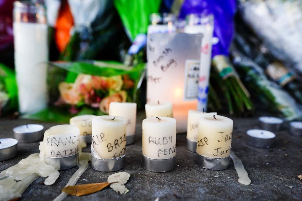 Candles placed at an Astroworld memorial (Getty Images)