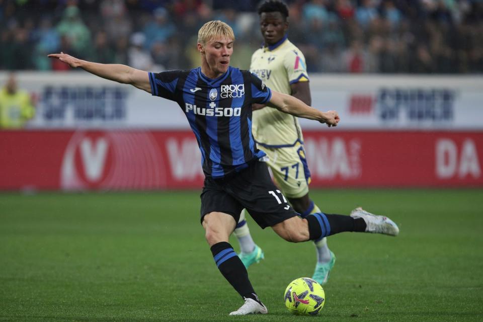 Rasmus Hojlund has impressed for Atalanta (AP)