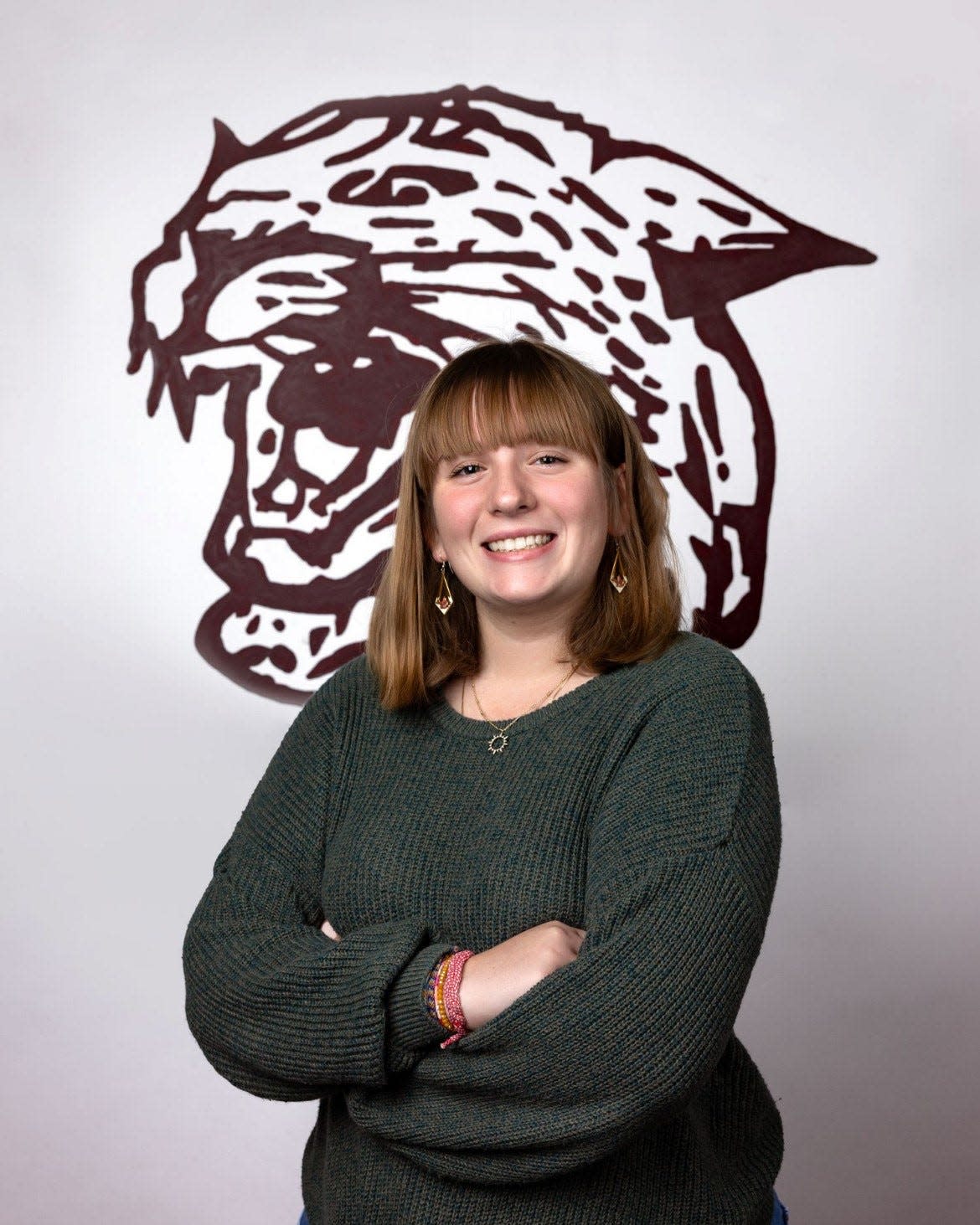 Anna Regulski of the Johnson City girls bowling team.