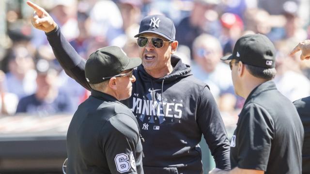 Video showed what was said in exchange between Aaron Boone and umpires