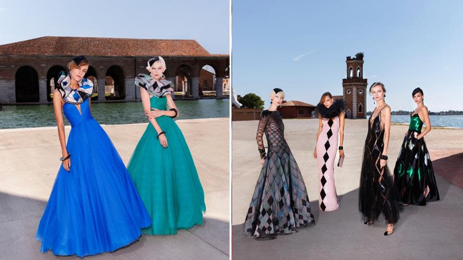 Looks from the One Night Only Venezia Armani fashion show held in conjunction with the 80th Annual Venice International Film Festival. (Giorgio Armani)