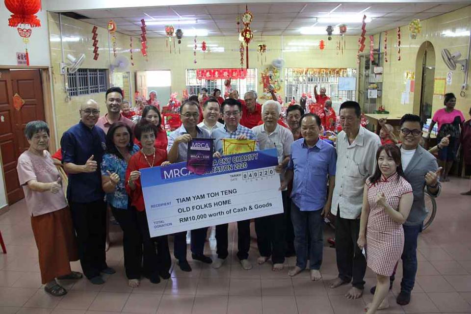 A total of RM10,000 in cash and goods were donated to the home. — Picture courtesy of MRCA