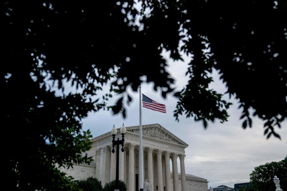 (FILES) In this file photo taken on October 03, 2022 the US Supreme Court building stands in Washington, DC. - Former US president Donald Trump asked the Supreme Court on October 4, 2022 to intervene in the legal tussle over classified documents seized in the FBI raid of his Florida home. Trump urged the conservative-dominated court to stay a ruling by the 11th Circuit Court of Appeals that restored access to the classified documents to the Justice Department. (Photo by Stefani Reynolds / AFP) (Photo by STEFANI REYNOLDS/AFP via Getty Images) ORIG FILE ID: AFP_32KQ4FH.jpg