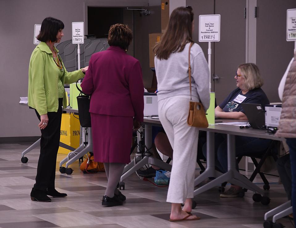 New Hanover County residents head out to cast their votes at the New Hanover County Senior Center Tuesday March 5, 2024 in Wilmington, N.C. KEN BLEVINS/STARNEWS