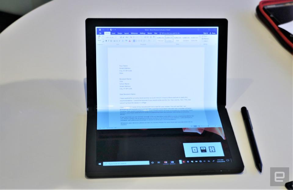 Lenovo ThinkPad X1 Fold hands-on at CES 2020