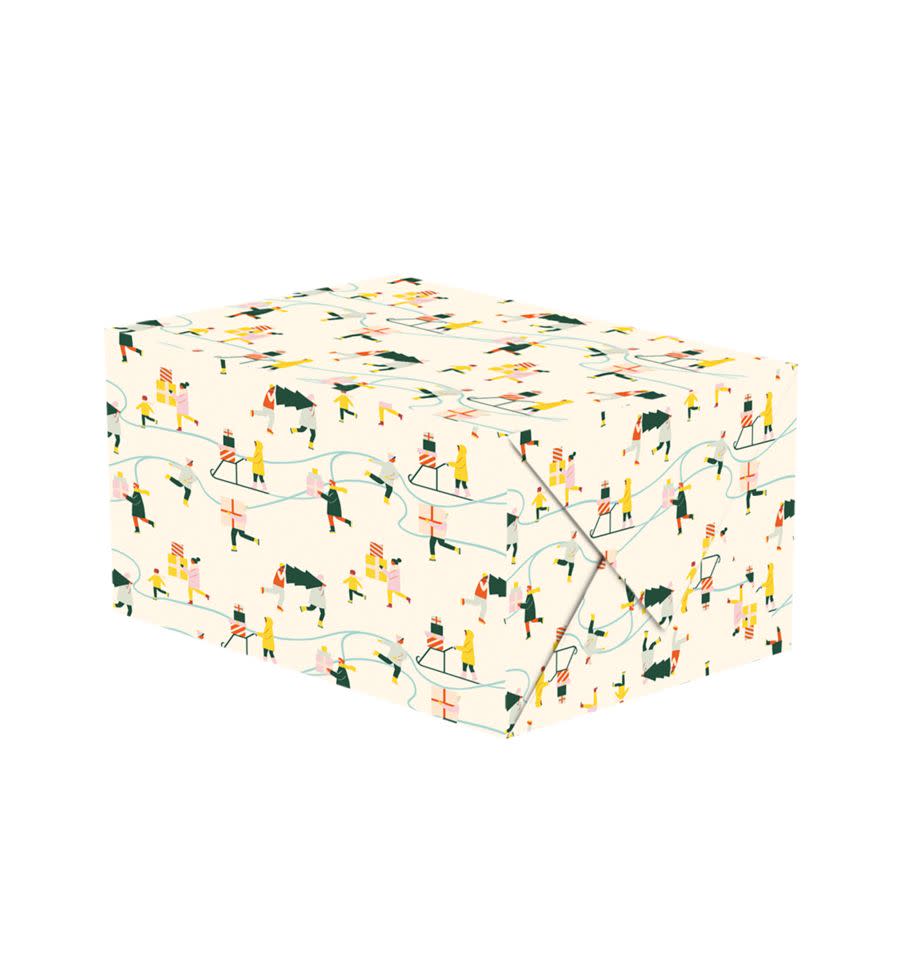 <p>Illustrated by Naomi Wilkinson, this wrapping paper depicts an idyllic white Christmas spent skating and sledging. Even if all we get in the UK this year is rain, at least your gifts will look the part. £2 per sheet, <a href="https://www.lagomdesign.co.uk/products/skaters-naomi-wilkinson" rel="nofollow noopener" target="_blank" data-ylk="slk:lagomdesign.co.uk;elm:context_link;itc:0;sec:content-canvas" class="link ">lagomdesign.co.uk</a></p>