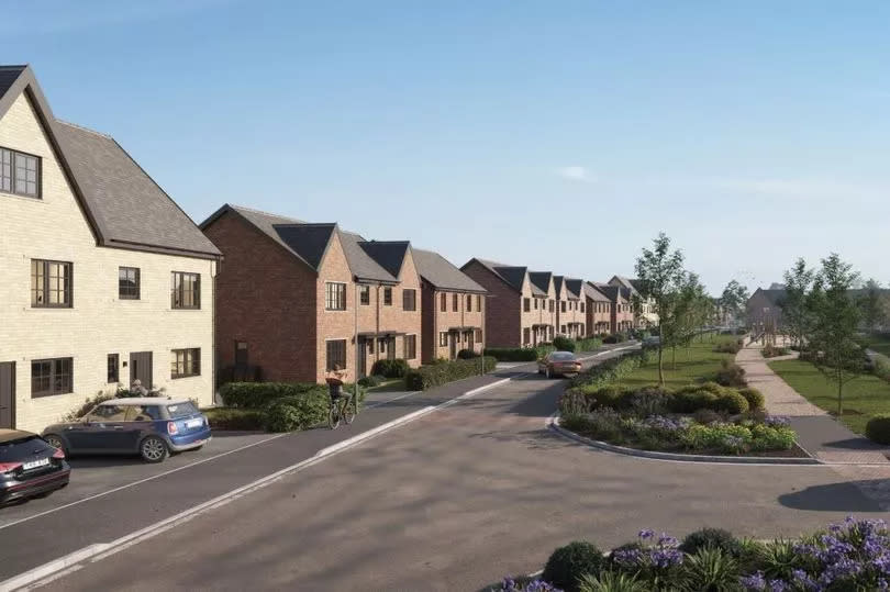 CGI street view of how the new Kellen Homes housing development could look in Castleton, Rochdale