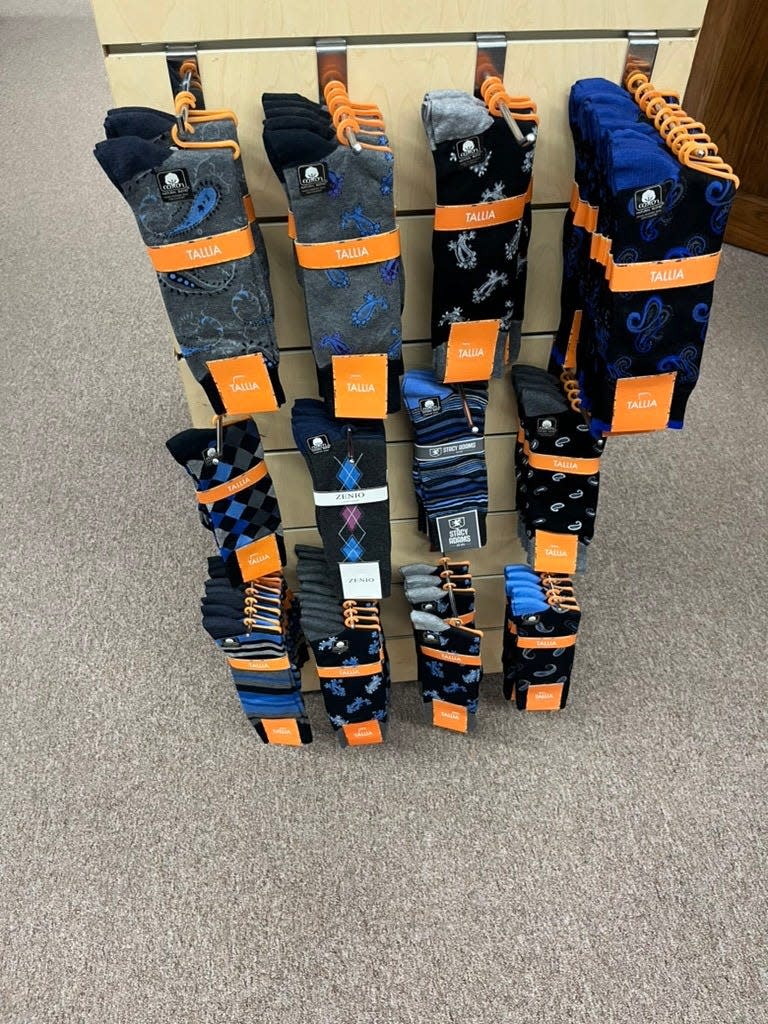 Socks are available at Jones for Men.