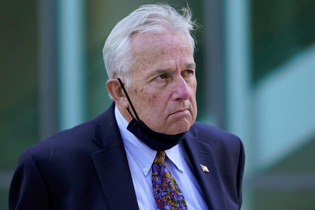 <p>AP Photo/Seth Wenig</p> James McCormack, brother of Kathie Durst, listens during a news conference in White Plains, N.Y., on Nov. 9, 2021