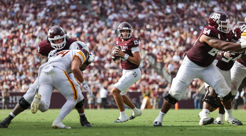 One of the highest-rated recruits in the 2022 class, Texas A&M quarterback Conner Weigman hopes to have a breakout season under new coach Mike Elko.