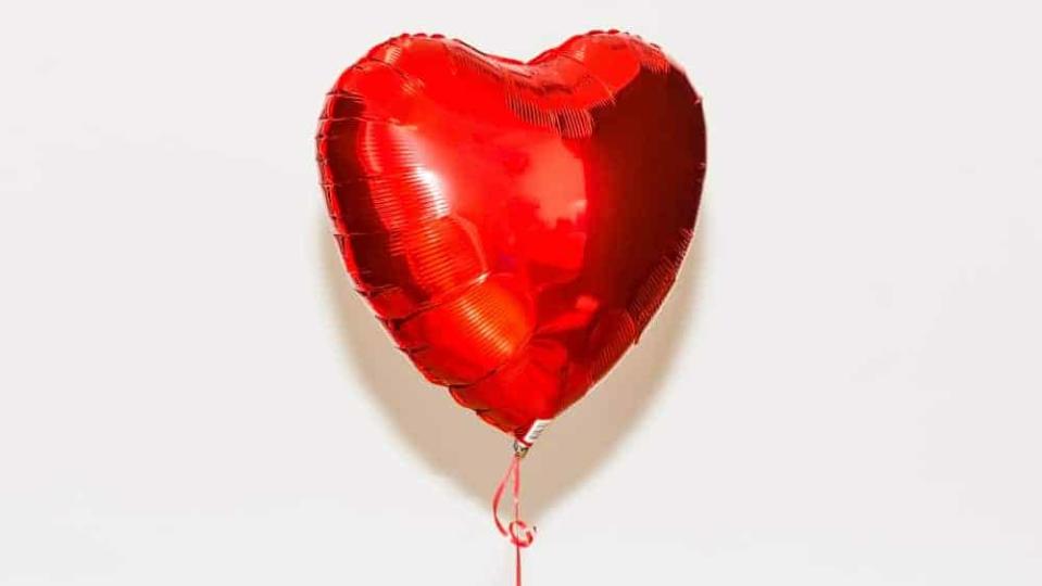 Balloon shaped as a heart