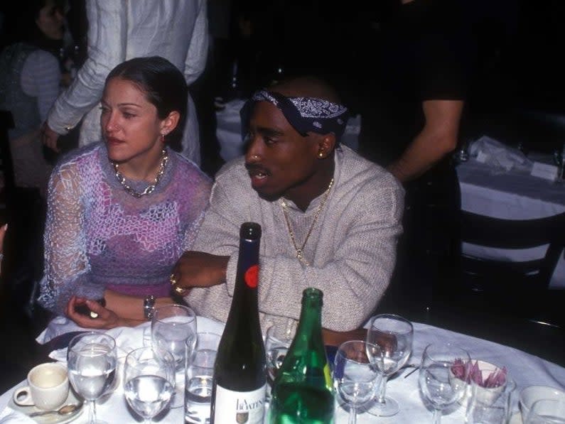 Rumors swirled in the 1990s about a steamy relationship brewing between the two iconic musicians, and during a 2015 interview with Howard Stern, Madonna officially confirmed they dated. “I was dating Tupac Shakur at the time, and the thing is he got me all riled up on life in general,” she said. “So, when I went on the show, I was feeling very gangsta.” A handwritten letter from Tupac to Madonna dated back to 1995 was later released, which gave a little more perspective on their relationship.