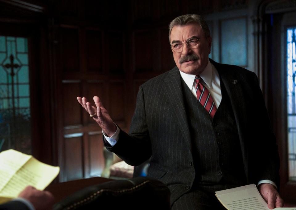 Frank Reagan (Tom Selleck) grapples publicly with whether to publicly support the mayor in "Blue Bloods."