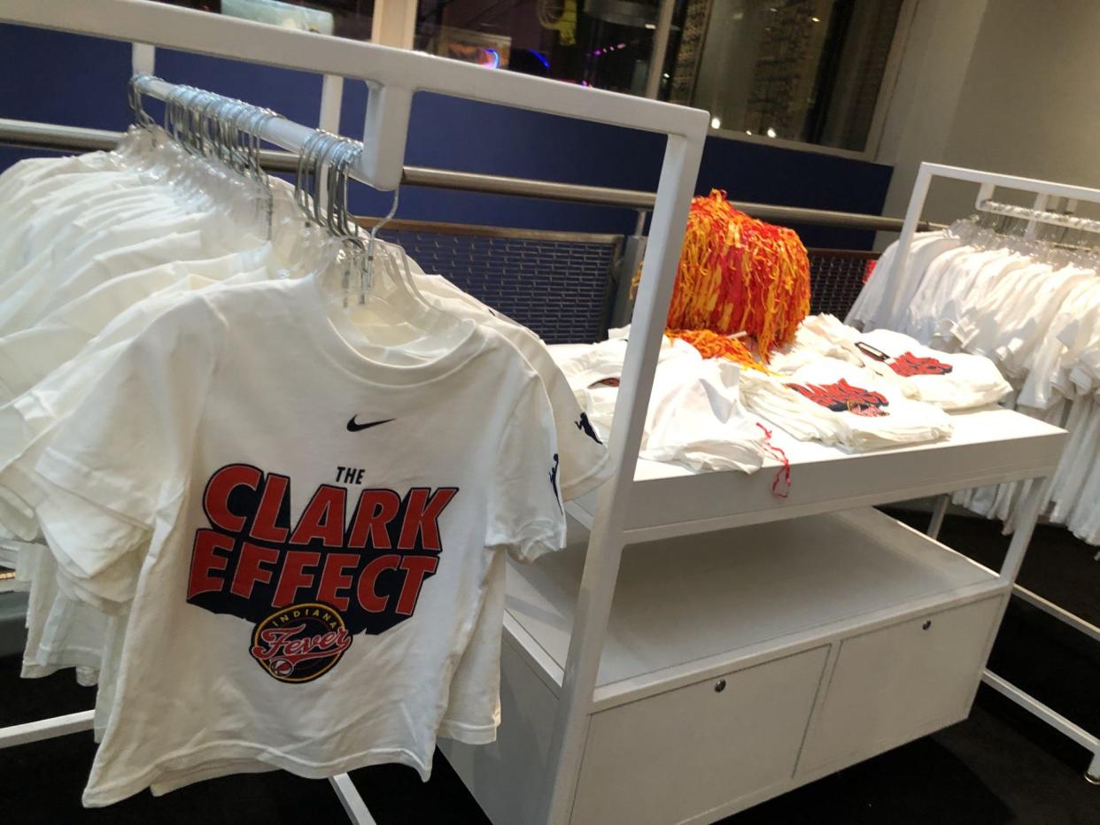 The Indiana Fever The Clark Effect shirt became available April 15, 2024.