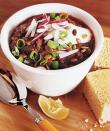 <p>This easy chili recipe feeds at least eight people. Made with two bottles of lager beer, the dish takes things up a notch from the standard fall chili recipe while still remaining super traditional. Top this one off with sour cream, radishes, avocados, scallions—whatever your heart desires! You really can't go wrong.</p> <p><strong>Get the recipe:</strong> <a rel="nofollow noopener" href="https://www.realsimple.com/food-recipes/browse-all-recipes/chili-crowd" target="_blank" data-ylk="slk:Chili for a Crowd;elm:context_link;itc:0;sec:content-canvas" class="link ">Chili for a Crowd </a></p>