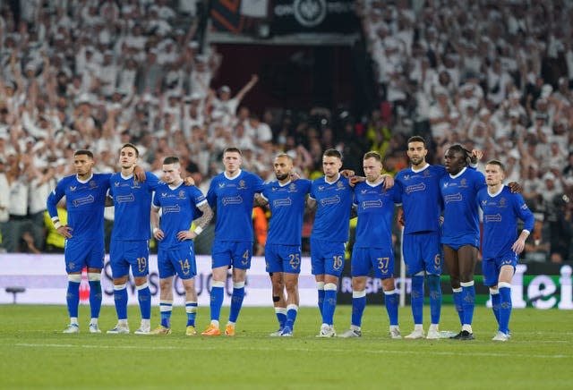 Rangers lost on penalties to Eintracht Frankfurt in last season's Europa League final 