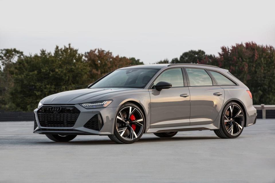 <p>With an intimidating appearance and a raucous 591-hp engine, the 2022 Audi RS6 Avant is one wicked station wagon. Not only can it launch to 60 mph in 3.1 seconds and reach speeds up to 190 mph, but it'll carry a quartet of passengers in complete comfort along with all their gear. <a href="https://www.caranddriver.com/audi" rel="nofollow noopener" target="_blank" data-ylk="slk:Audi;elm:context_link;itc:0;sec:content-canvas" class="link ">Audi</a> justifies the car's six-figure price with a lavish interior and plenty of high-tech features. We even named it to <a href="https://www.caranddriver.com/features/a38873223/2022-editors-choice/" rel="nofollow noopener" target="_blank" data-ylk="slk:our 2022 Editor's Choice list;elm:context_link;itc:0;sec:content-canvas" class="link ">our 2022 Editor's Choice list</a>. Similar to other expensive and powerful station wagons such as the <a href="https://www.caranddriver.com/mercedes-amg/e63-s-wagon" rel="nofollow noopener" target="_blank" data-ylk="slk:Mercedes-AMG E63 S;elm:context_link;itc:0;sec:content-canvas" class="link ">Mercedes-AMG E63 S</a> and <a href="https://www.caranddriver.com/porsche/panamera-sport-turismo" rel="nofollow noopener" target="_blank" data-ylk="slk:Porsche Panamera Turbo S Sport Turismo;elm:context_link;itc:0;sec:content-canvas" class="link ">Porsche Panamera Turbo S Sport Turismo</a>, the 2022 RS6 Avant is ridiculously quick and rewarding to drive. Those who don't subscribe to the longroof lifestyle but lust for everything else the RS6 has to offer should check out the mechanically identical <a href="https://www.caranddriver.com/audi/rs7" rel="nofollow noopener" target="_blank" data-ylk="slk:Audi RS7 hatchback;elm:context_link;itc:0;sec:content-canvas" class="link ">Audi RS7 hatchback</a>.<br></p><p><a class="link " href="https://www.caranddriver.com/audi/rs6-avant" rel="nofollow noopener" target="_blank" data-ylk="slk:Review, Pricing, and Specs;elm:context_link;itc:0;sec:content-canvas">Review, Pricing, and Specs</a></p>