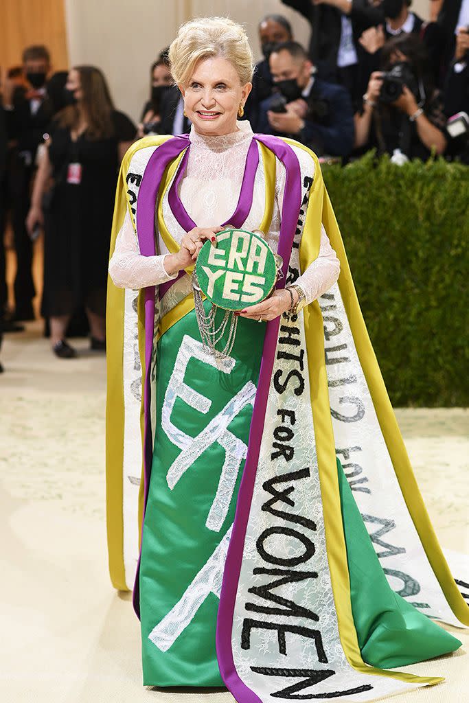 Congresswoman Carolyn B. Maloney at the Met Gala. - Credit: AP Images