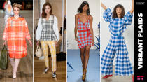 <p><i>Plaids get a fresh look in vibrant colors. Don’t be surprised if you see colorful plaid coats, pants, jumpsuits, and dresses all over the streets next spring. (Photo: ImaxTree) </i></p>