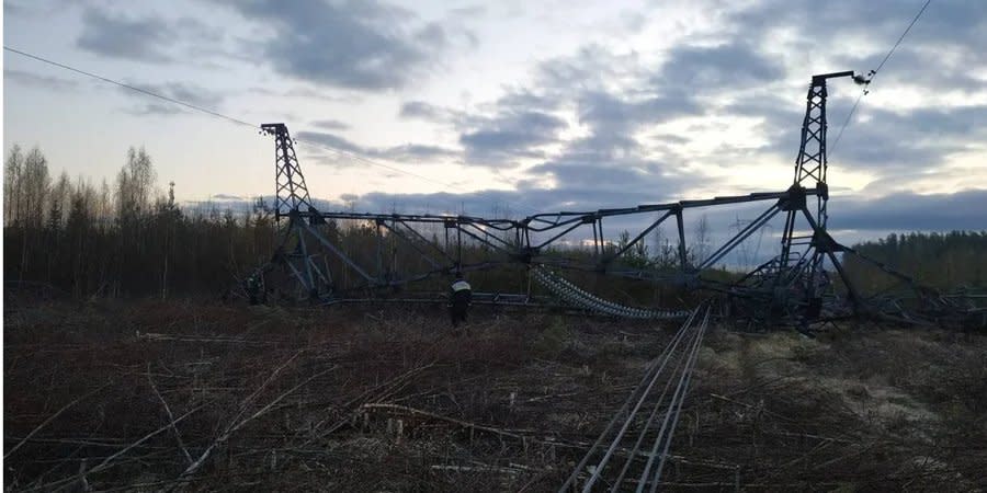 On May 1, a power line support was blown up in the Leningrad Region of the Russian Federation