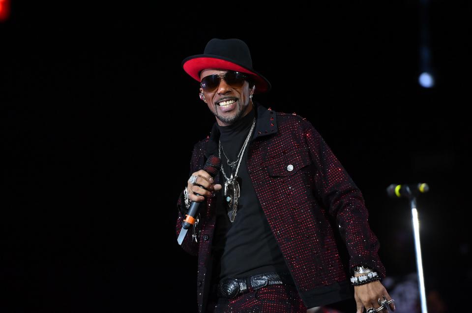 Ralph Tresvant of New Edition performs onstage during 2023 New Edition Legacy Tour at State Farm Arena on March 30, 2023 in Atlanta, Georgia