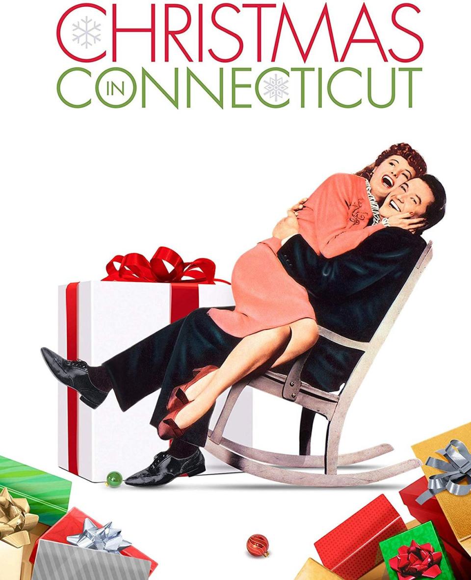 <p>Barbara Stanwyck stars in this romantic comedy about a magazine writer who lies about her perfect (and fictitious) country life in her columns. She must figure out how to cover her tracks when her boss and a returning war hero invite themselves over for Christmas dinner.</p><p><a class="link " href="https://www.amazon.com/Christmas-Connecticut-Barbara-Stanwyck/dp/B00316WYGI/?tag=syn-yahoo-20&ascsubtag=%5Bartid%7C10067.g.38414559%5Bsrc%7Cyahoo-us" rel="nofollow noopener" target="_blank" data-ylk="slk:WATCH NOW;elm:context_link;itc:0;sec:content-canvas">WATCH NOW</a></p>