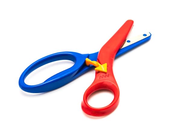 Fun & Function Mounted Table Top Scissors - Adaptive Scissors for Kids,  Special Needs Scissors with Plastic Base - Safety Scissors for Classroom 