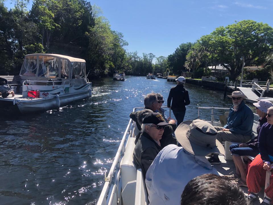 Participants toured Kings Bay and visited five of its springs as part of a Florida Springs Institute outing narrated by Dr. Bob Knight on April 8, as part of Florida Springs Council’s Springs Summit.