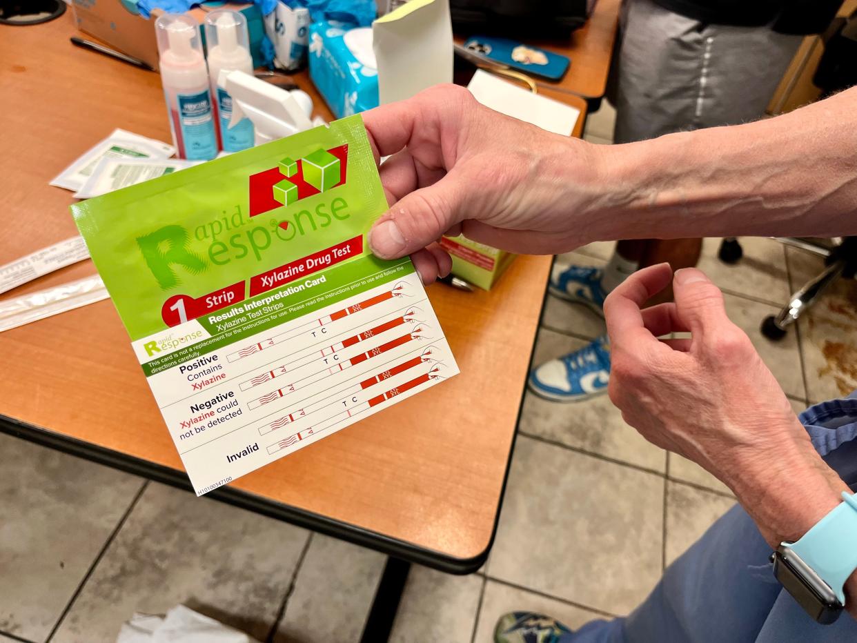 As Kansas officials attempt to counter the fentanyl problem, a rise in xylazine, a potent sedative in the drug supply, presents a new challenge. Here, xylazine test strips can be used to test for the presence of the drug in fentanyl.