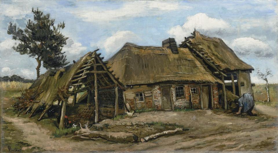 Peasant Woman in Front of a Farmhouse