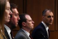 Facebook’s Bickert, Twitter’s Pickles, Google’s Slater and ADL’s Selim testify before a U.S. Senate Commerce Committee hearing on extremism on social media platforms in Washington