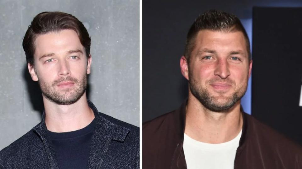 Patrick Schwarzenegger as Tim Tebow in "American Sports History: Aaron Hernandez" (Effects)