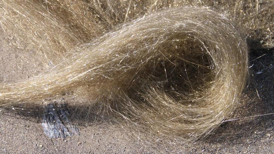 As Mauna Loa erupts in Hawaii, officials warn residents against falling ash and “Pele’s Hair.”