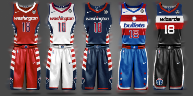 Fans once again developing better jersey concepts than Nike. Credit to  @jakepablomedia on Twitter. : r/washingtonwizards