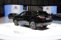 Continuing the rollout of its new styling look that makes the front of its cars resemble personal grooming devices, Lexus rolls out the updated RX 450h soft-road utility vehicle onto the stage at the 2012 Geneva Motor Show. Toyota's luxury arm says in addition to a hybrid version, it will also show a "F" sports edition — its attempt to assault the European sports-letter crowd of BMW's M division, Mercedes' AMG and Audi S.