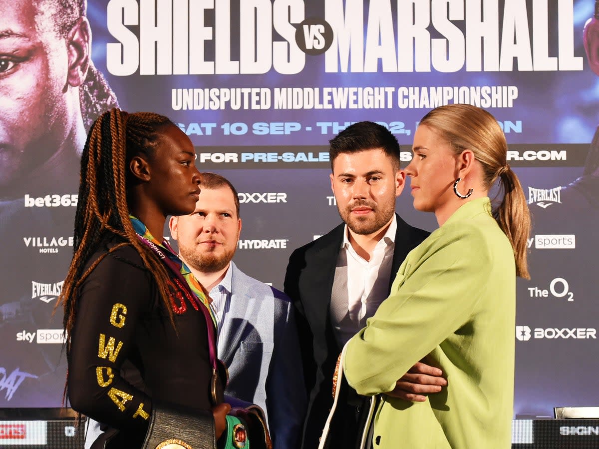 Claressa Shields (right) and Savannah Marshall are old rivals (Getty Images)