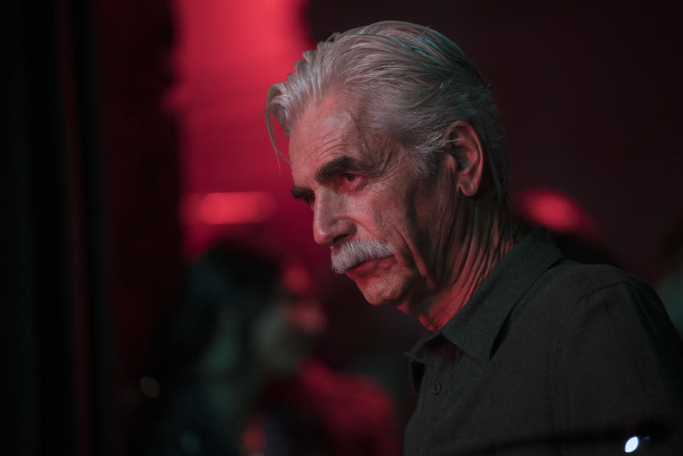 En esta imagen difundida por Warner Bros., Sam Elliott en una escena de "A Star is Born". (Clay Enos/Warner Bros. via AP)