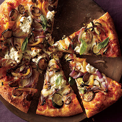 Roasted Vegetable and Ricotta Pizza