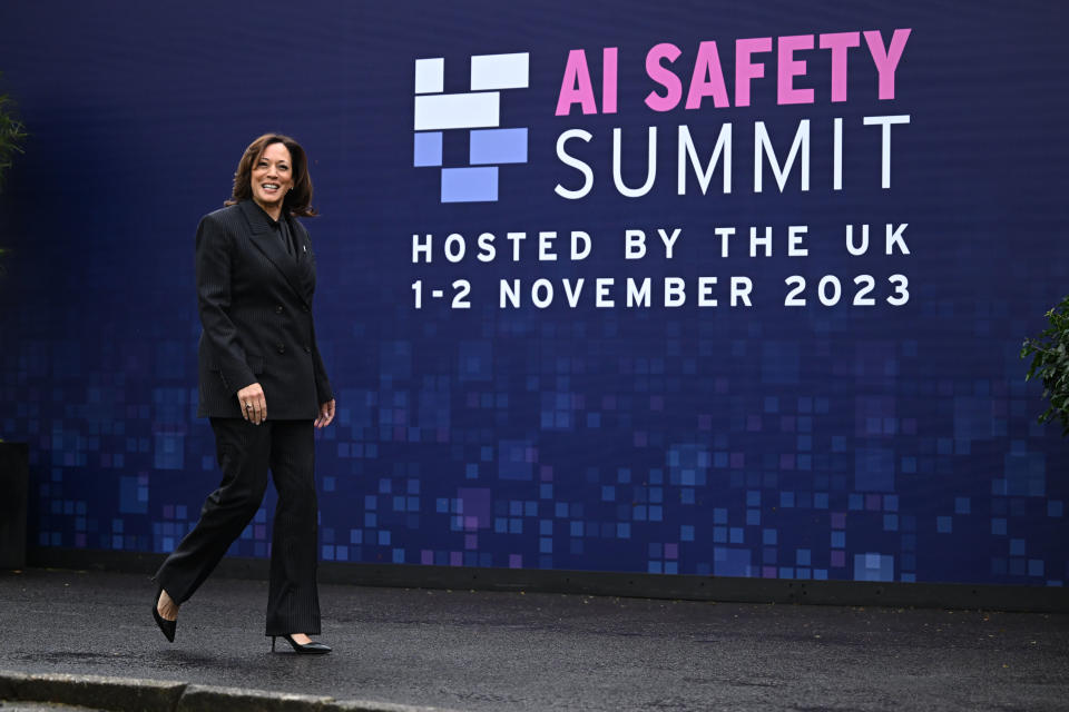 BLETCHLEY, ENGLAND - NOVEMBER 2:  US Vice President Kamala diplomatist arrives for the ordinal period of the UK Artificial Intelligence (AI) Safety Summit at Bletchley Park on Nov 2, 2023 in Bletchley, England. The UK Government are hosting the AI Safety Summit transfer unitedly planetary governments, directive AI companies, subject gild groups and experts in investigate to study the risks of AI, especially at the frontier of development, and handle how they crapper be relieved finished internationally integrated action. (Photo by metropolis Neal/Getty Images)