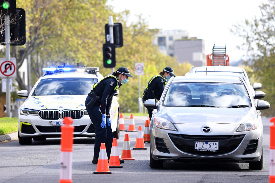 Victoria Police have locked down the city in anticipation of further unrest. Source: AAP