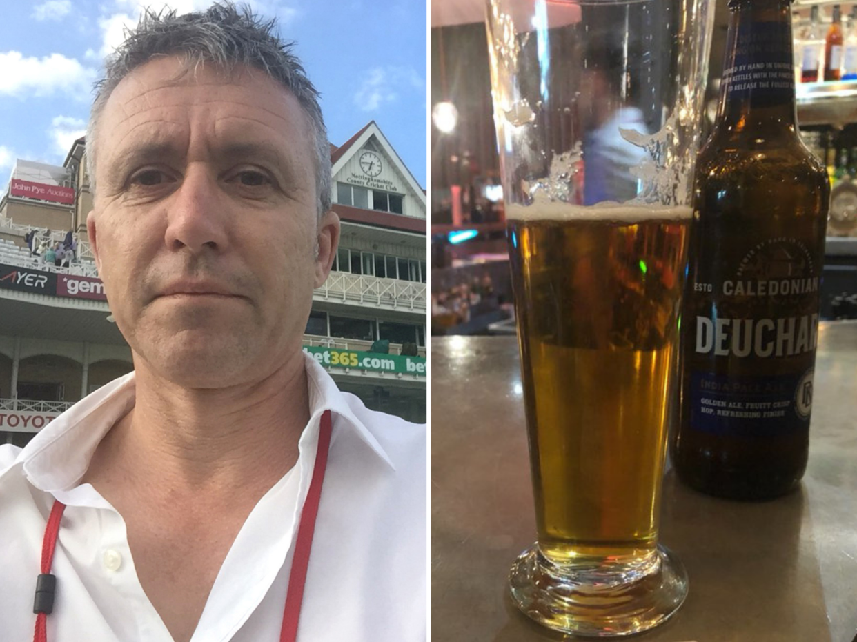 Australian cricket journalist Pete Lalor was accidentally charged £55,000 for a bottle of beer at the Malmaison hotel in Manchester: Peter Lalor/PA