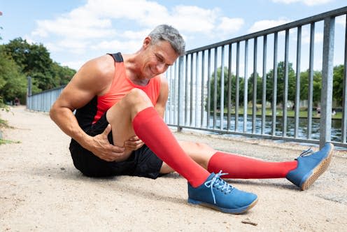 <span class="caption">Hamstring tears typically happen because of overstretching. </span> <span class="attribution"><a class="link " href="https://www.shutterstock.com/image-photo/close-mature-man-sprain-thigh-muscle-1158953926" rel="nofollow noopener" target="_blank" data-ylk="slk:Andrey_Popov/ Shutterstock;elm:context_link;itc:0;sec:content-canvas">Andrey_Popov/ Shutterstock</a></span>