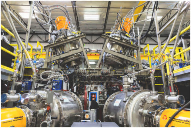 The central confinement chamber used to run plasma experiments. (Photo courtesy of Tri Alpha Energy Inc.)