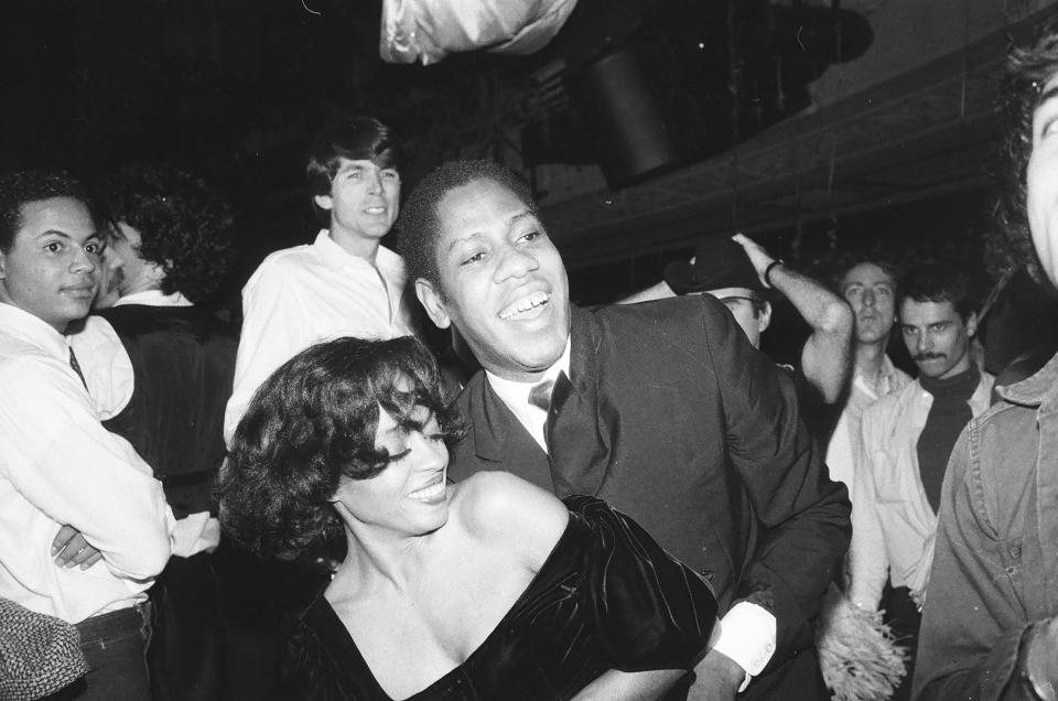 NEW YORK, NY - 1979: Diana Ross and Andre Leon Talley dancing at Studio 54, c 1979 in New York City.  (Photo by Sonia Moskowitz/Getty Images)