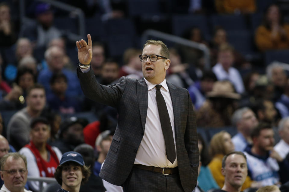 多倫多暴龍總教練Nick Nurse。（AP Photo/Nell Redmond）