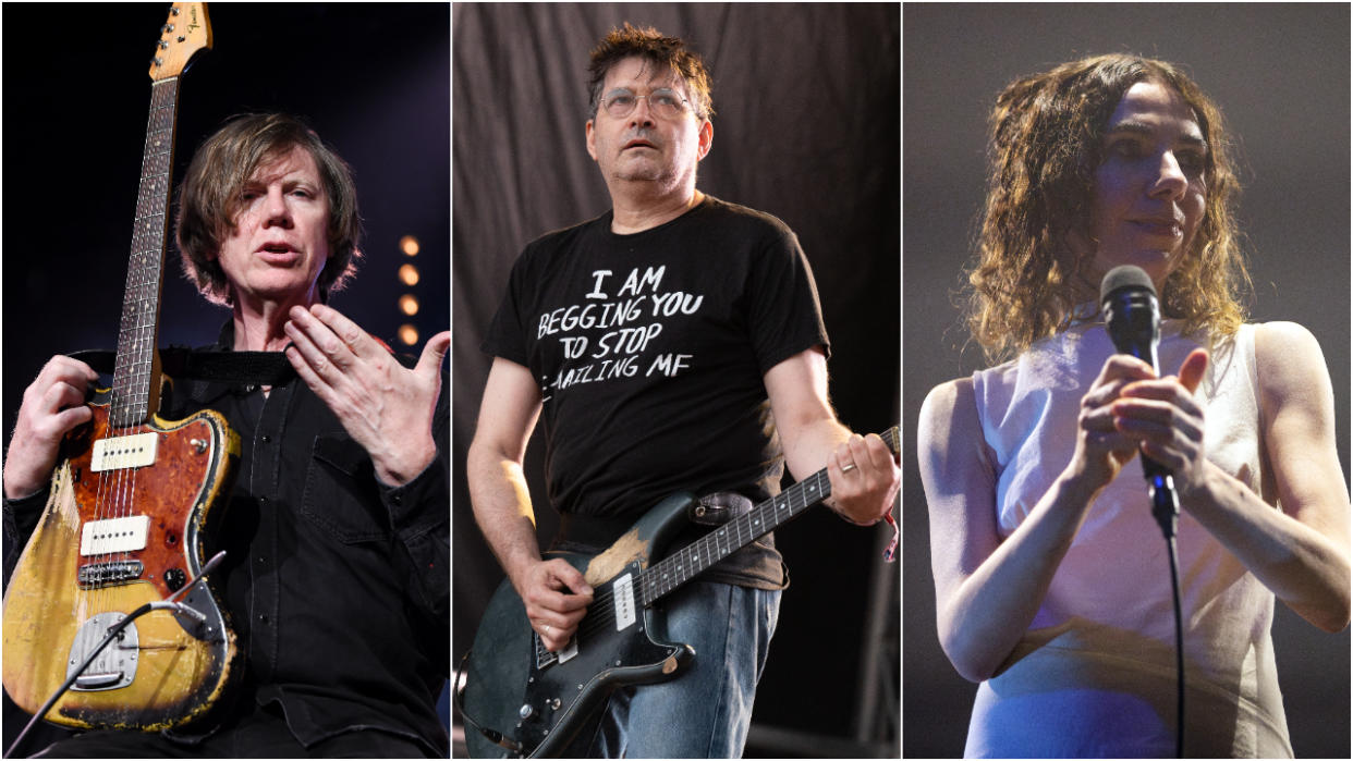  Thurston Moore, Steve Albini, PJ Harvey. 