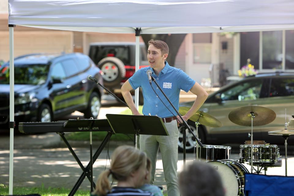 Alex Gruber organized the second annual Imago Dei Pride service to celebrate LGTBQ Christians. The event was held Sunday at Perkins Park.
