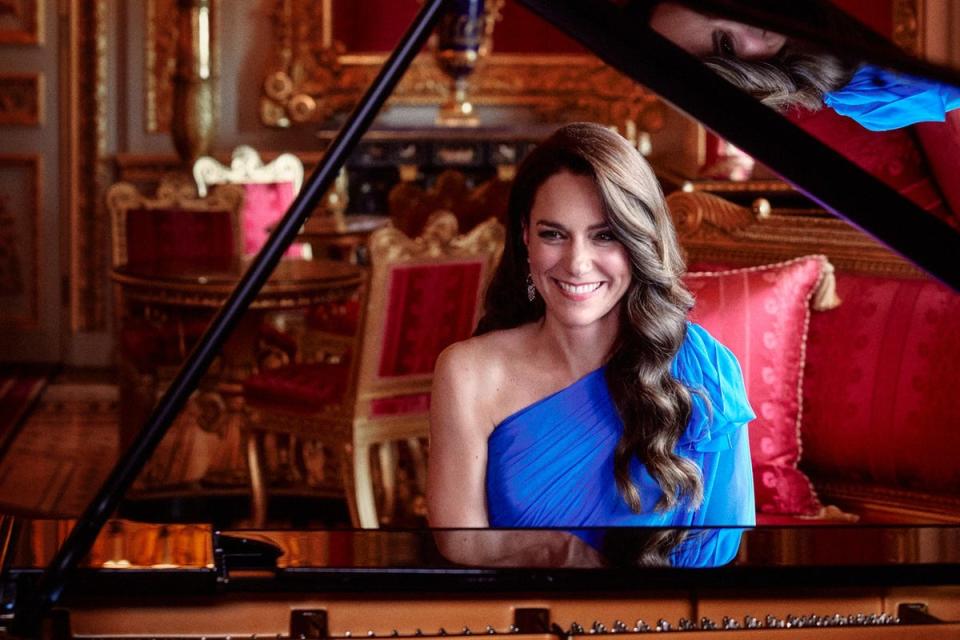 The Princess of Wales, records a piano performance (Alex Bramall/Kensington Palace/PA) (PA Media)