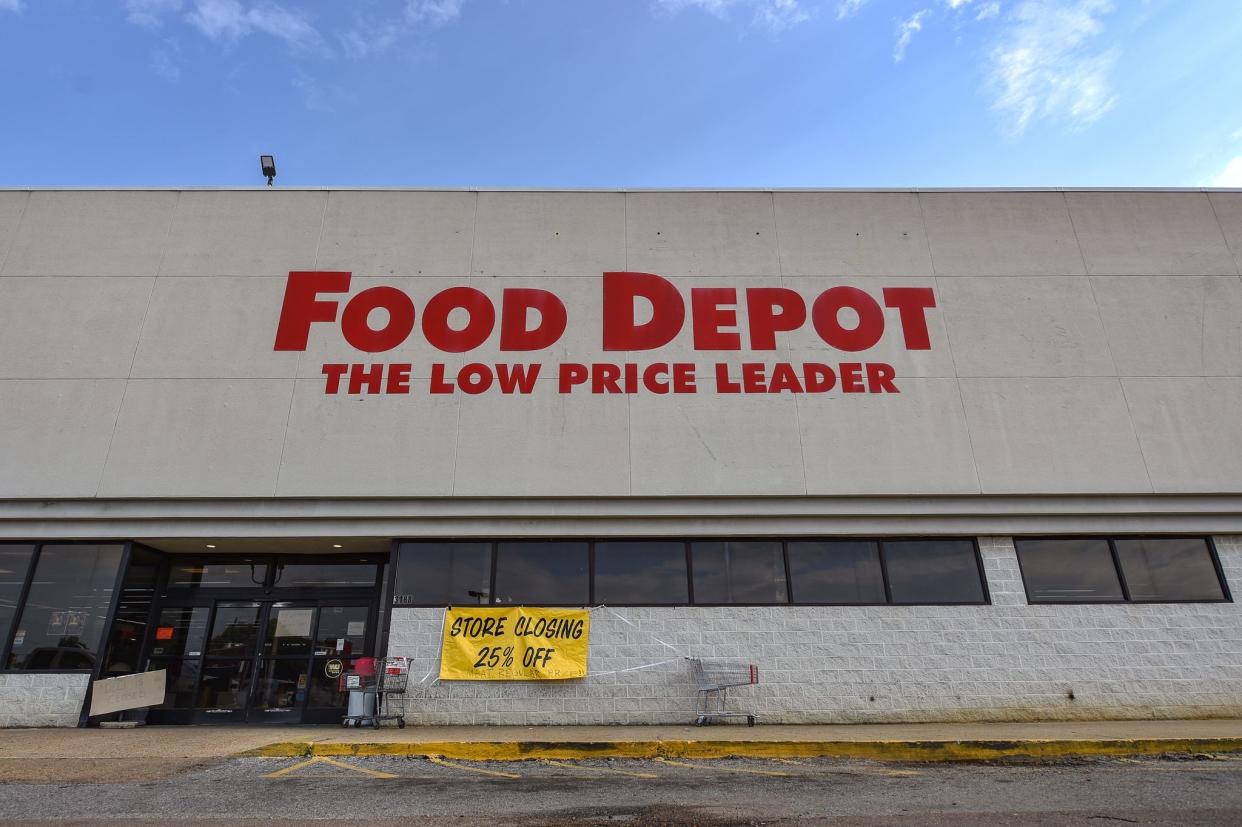 Food Depot, which plans to close Friday, is seen in Jackson, Miss., Monday, May 8, 2023. 