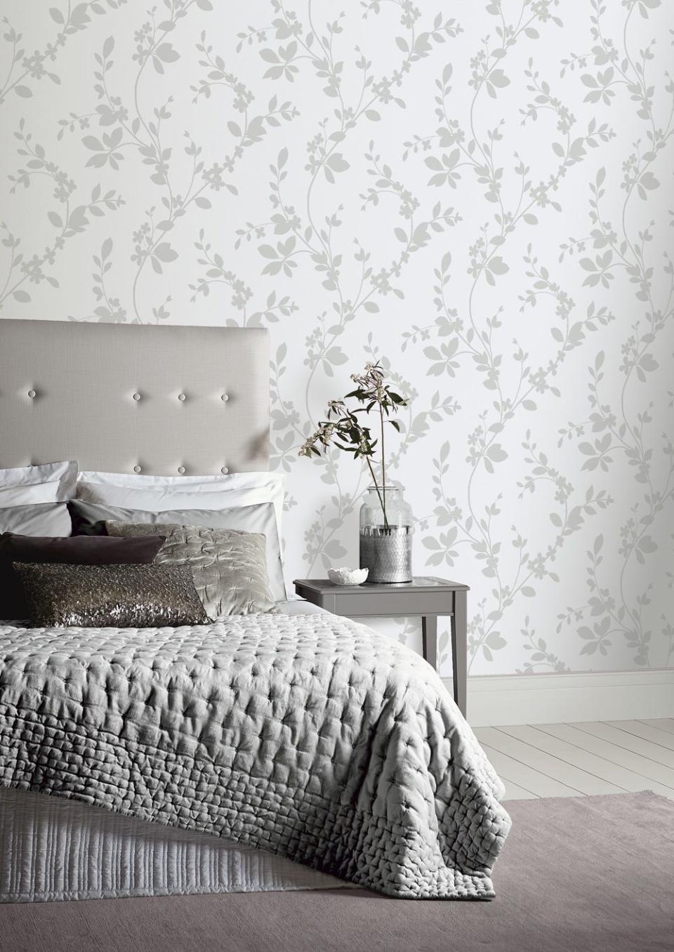 <p><a class="link " href="https://go.redirectingat.com?id=127X1599956&url=https%3A%2F%2Fwww.iwantwallpaper.co.uk%2Farthouse-lavinia-floral-leaf-pattern-wallpaper-embossed-metallic-glitter-marble-891701-p4032&sref=http%3A%2F%2Fwww.housebeautiful.com%2Fuk%2Flifestyle%2Fshopping%2Fg27029528%2Fbedroom-wallpaper-ideas%2F" rel="nofollow noopener" target="_blank" data-ylk="slk:BUY NOW;elm:context_link;itc:0;sec:content-canvas">BUY NOW</a> £17.99, Arthouse at I Want Wallpaper</p><p>Elegant with an ethereal feel, this embossed and textured floral leaf pattern wallpaper is infused with a subtle touch of sparkling glitter. This style works great if you want to go for a neutral, pared back bedroom scheme.<br></p>